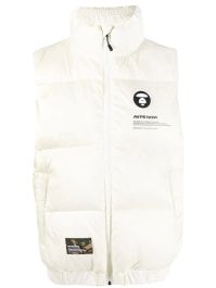 Aape by *a bathing ape® bodywarmer met logopatch - beige