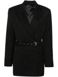 Acne studios blazer met visgraat patroon - zwart