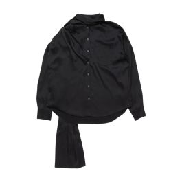 Acne studios, dames, blouses & shirts, zwart, maat: 2xs satijn,
