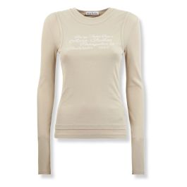 Acne studios, dames, truien, beige, maat: l leer,
