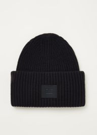 Acne studios fijngebreide muts van wol