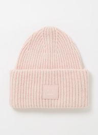 Acne studios grofgebreide muts van wol met logo