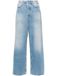 Acne studios high waist jeans met wijde pijpen - blauw