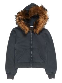 Acne studios hoodie met rits - grijs