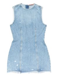 Acne studios mini-jurk met franje - blauw