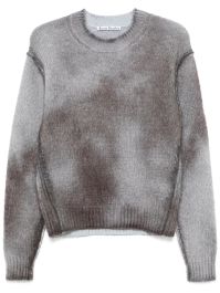 Acne studios trui met spray patroon - grijs