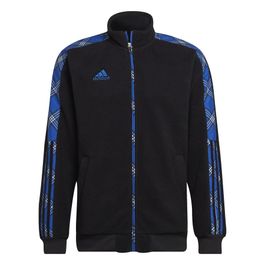 Adidas trainingsjas tiro fleece winterized - zwart/blauw