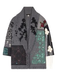 Alanui midnight in manhattan vest met patchwork - grijs