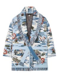 Alanui tex-hawaii roundtrip vest met franje - blauw
