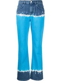 Alberta ferretti jeans met tie-dye print - blauw