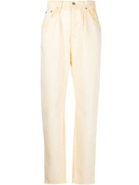 Alberta ferretti jeans met toelopende pijpen - geel
