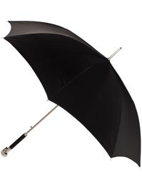 Alexander mcqueen paraplu met doodskop handgreep - zwart