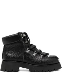 Alexander wang leren combat boots - zwart