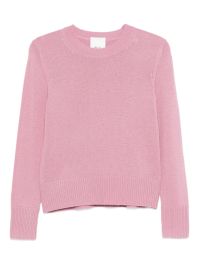 Allude trui met ronde hals en lange mouwen - roze