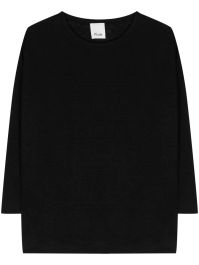 Allude trui met verlaagde schouders - zwart