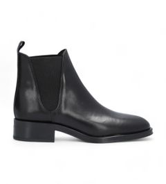 Alpe zwarte couture leren enkellaarsjes