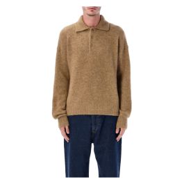 Ami paris, heren, truien, bruin, maat: xl wol,