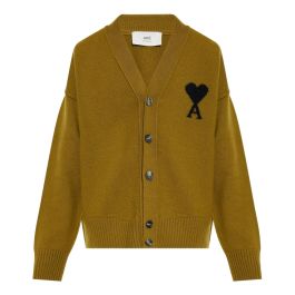 Ami paris, heren, truien, groen, maat: l wol,
