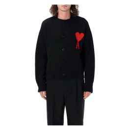 Ami paris, heren, truien, zwart, maat: s wol,