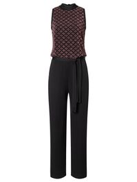 Ana alcazar jumpsuit 'ably' bordeaux / zwart