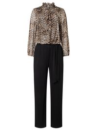 Ana alcazar jumpsuit 'aylia' beige / bruin / zwart