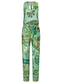 Ana alcazar jumpsuit 'zimea' groen / wit