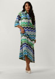 Ana alcazar shirt midi dress jurken dames - rok - jurk - blauw - maat 42
