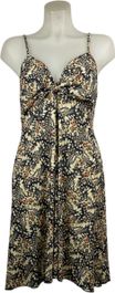 Angelle milan – travelkleding voor dames – beige vlinderprint jurk met bandjes – ademend – kreukherstellend – duurzame jurk - in 4 maten - maat m