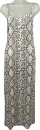 Angelle milan – travelkleding voor dames – beige/witte lange jurk met bandjes – ademend – kreukherstellend – duurzame jurk - in 5 maten - maat s
