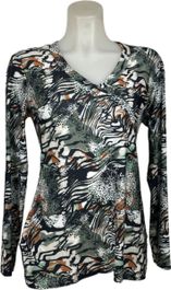 Angelle milan – travelkleding voor dames – mint zwart/witte blouse – ademend – kreukvrij – duurzame jurk - in 5 maten - maat xl