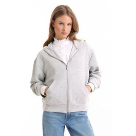 Anytime jersey sweatvest grijs melange