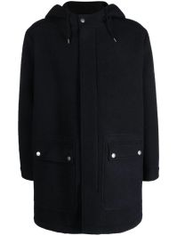 A.p.c. mathias hooded coat - blauw