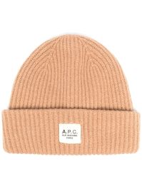 A.p.c. ribgebreide muts - bruin