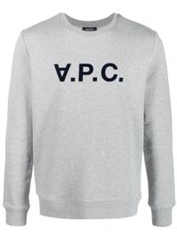 A.p.c. sweater met logoprint - grijs