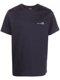 A.p.c. t-shirt met logoprint - blauw