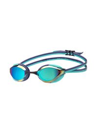Arena bril 'python mirror' blauw / turquoise / goudgeel / lila