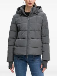 Armani exchange gewatteerd jack met capuchon - grijs