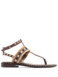 Ash sandalen verfraaid met kralen - bruin