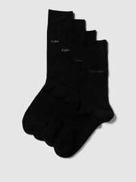 Assortiment van 4 paar katoenen sokken cadeaubox calvin klein , zwart , heren