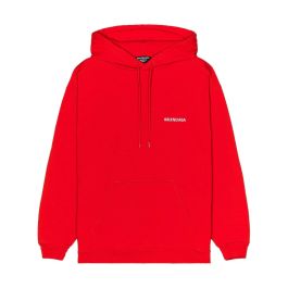 Rode Balenciaga, heren, sweatshirts & hoodies, rood, maat: 2xs katoen,