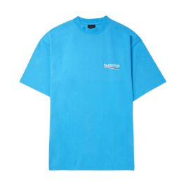 Balenciaga, heren, tops, blauw, maat: xs katoen,