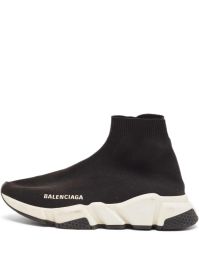 Balenciaga pre-owned speed gebreide soksneakers - zwart