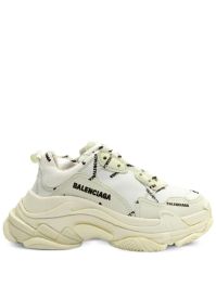 Balenciaga pre-owned triple s sneakers met logoprint - wit