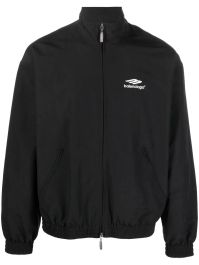 Balenciaga sportjack met geborduurd logo - zwart