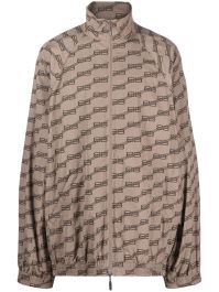 Balenciaga trainingsjack met monogramprint - bruin