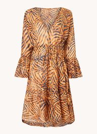 Barts pacificon mini strandjurk met v-hals en print