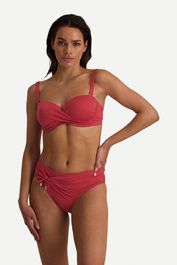 Beachlife voorgevormde strapless bandeau bikinitop rood