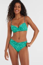 Beachwave bikinibroekje met zebraprint groen