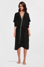 Beachwave kaftan zwart