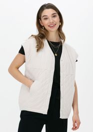 Beige 10days gilet quilted fleece vest